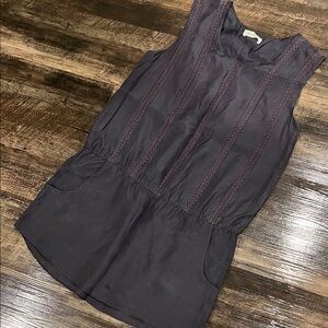 Elegant Sleeveless tunic/ mini dress in Dark Purple